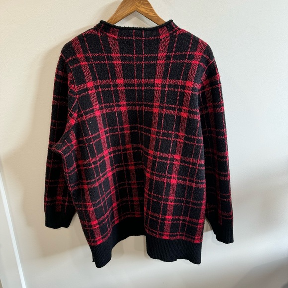 Penningtons mock neck plaid sweater - Picture 3 of 7